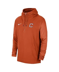 Men's Nike Orange Clemson Tigers 2023 Sideline Player Quarter-Zip Hoodie Jacket