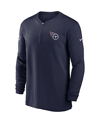 Men's Nike Navy Tennessee Titans 2023 Sideline Performance Long Sleeve Quarter-Zip Top