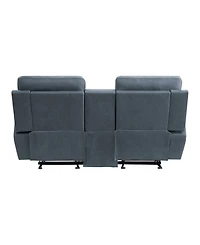 White Label Nadia 76" Double Glider Reclining Loveseat with Center Console