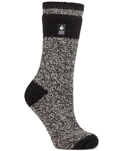 Heat Holders Women's Snowdrop Block Twist Crew Socks