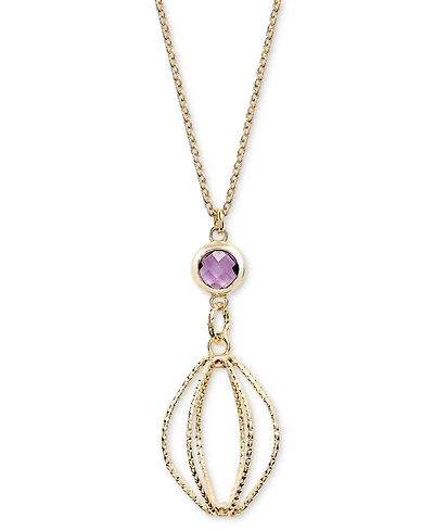 Amethyst Chandelier 18" Pendant Necklace (3/4 ct. t.w.) in 14k Gold-Plated Sterling Silver
