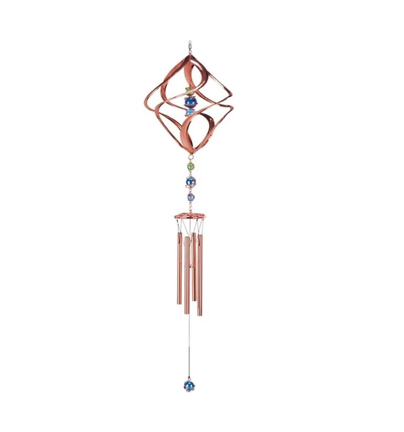 Fc Design 31" Long Spiral Wind Chime with Copper Gem