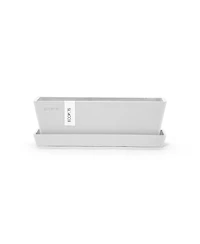 Ecopots Bruges Modern Plastic Rectangular Planter with Saucer
