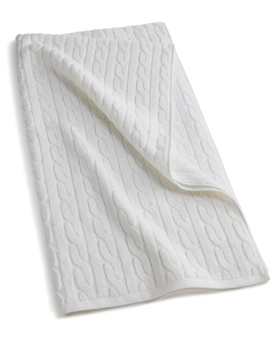 Lauren Ralph Sanders Cable Bath Towel, 30" x 56"