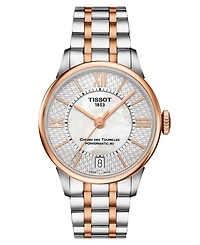 Tissot Women's Swiss Automatic Chemin des Tourelles Powermatic 80 Helvetic Pride Two-Tone Stainless Steel Bracelet Watch 32mm