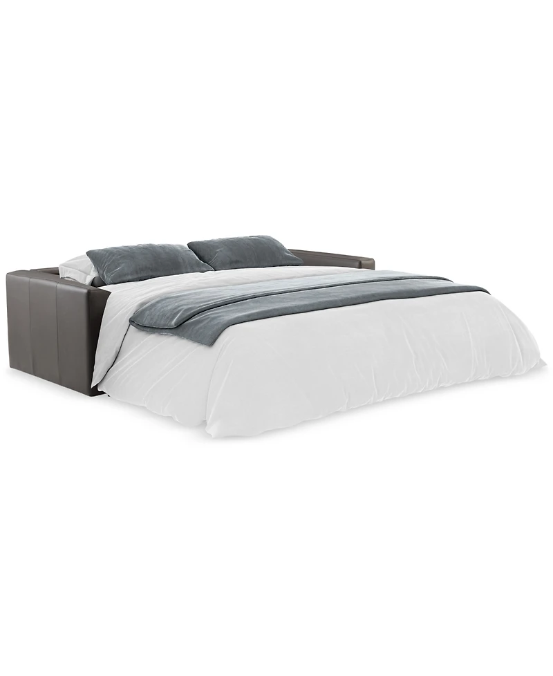 Shevrin Leather Sleeper Sofa, Created for Macy's