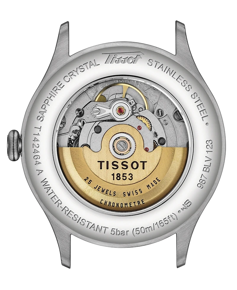 Tissot Unisex Swiss Automatic Heritage 1938 Brown Leather Strap Watch 39mm