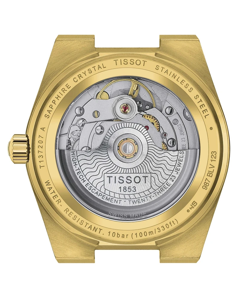 Tissot Women's Swiss Automatic Prx Powermatic 80 Gold Pvd Stainless Steel Bracelet Watch 35mm