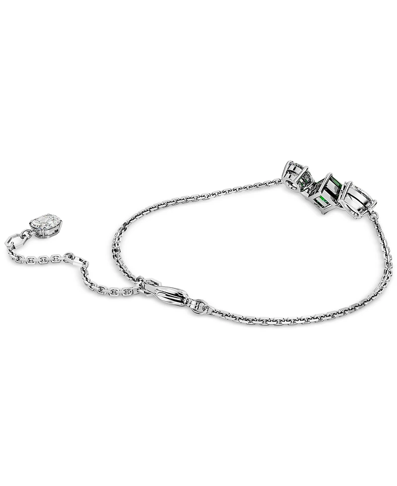 Swarovski Rhodium-Plated Mixed Crystal Link Bracelet