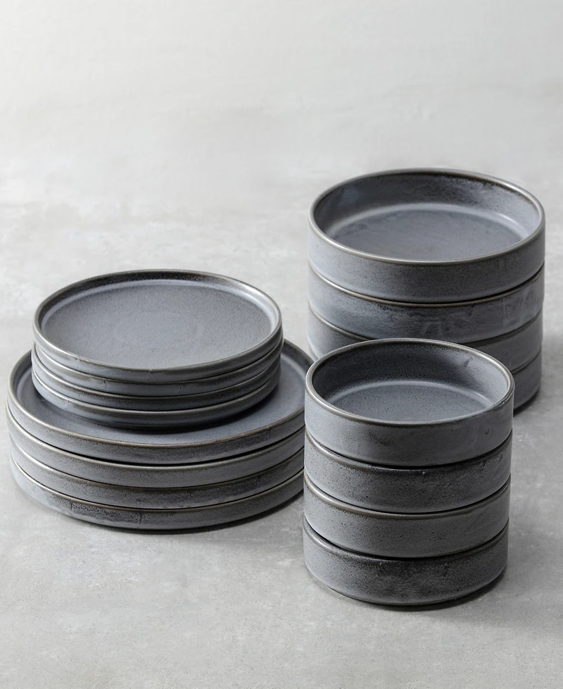 Fortessa Sound Thunder 16 Pc. Dinnerware Set, Service for 4