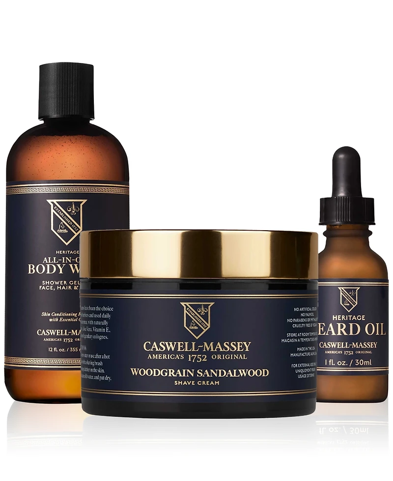 Caswell Massey Heritage Woodgrain Sandalwood Shave Cream, 8-oz.