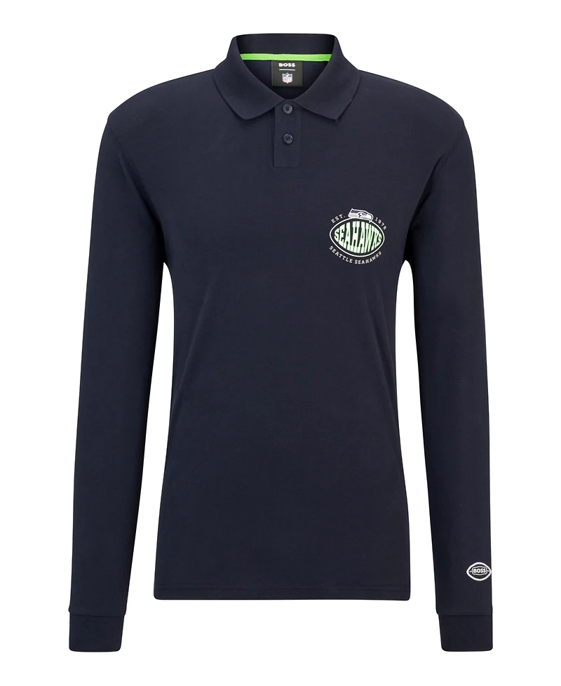Boss by Hugo Men's x Nfl Long-Sleeved Polo Shirt