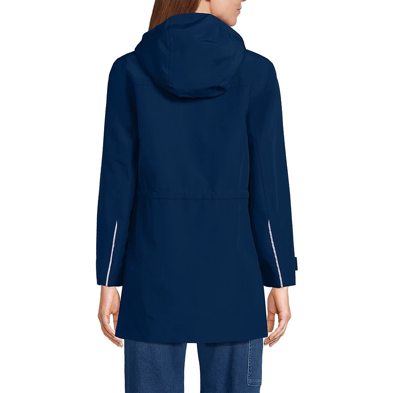 Lands' End Women's Squall Hooded Waterproof Raincoat