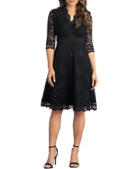 Kiyonna Women's Mademoiselle Lace Cocktail Dress with Sleeves