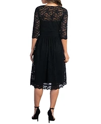Kiyonna Women's Luna Lace Cocktail Midi Dress