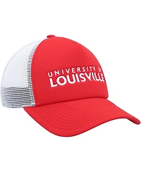 Men's adidas Red Louisville Cardinals Foam Trucker Snapback Hat
