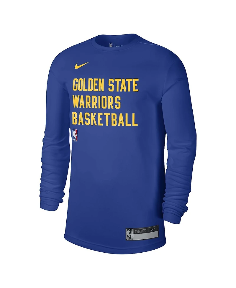 Men's and Women's Nike Royal Golden State Warriors 2023/24 Legend On-Court Practice Long Sleeve T-shirt
