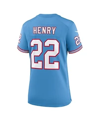 Women's Nike Derrick Henry Light Blue Tennessee Titans Oilers Throwback Alternate Game Player Jersey