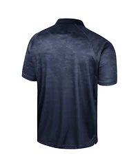 Men's Colosseum Navy Notre Dame Fighting Irish Honeycomb Raglan Polo Shirt