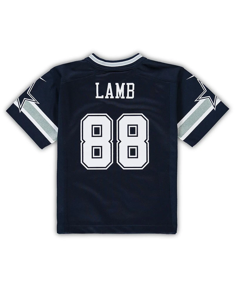 Preschool Boys and Girls Nike CeeDee Lamb Navy Dallas Cowboys Game Jersey