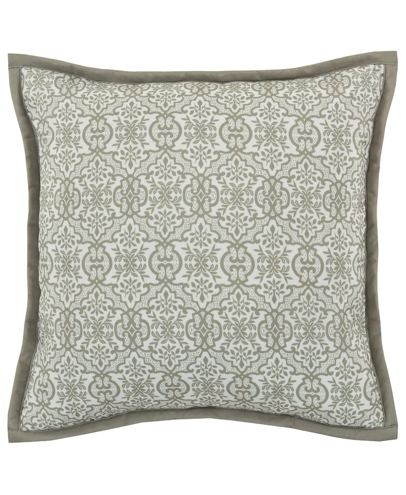 Royal Court Evergreen Square Quilted Decorative Pillow, 16" x 16"