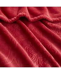 Kate Aurora Ultra Soft & Plush Ogee Damask Fleece Throw Blanket Covers - 50 in. W x 60 L