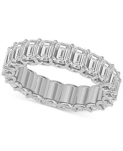 Diamond Emerald-Cut Eternity Band (5 ct. t.w.) Platinum or 14k Gold