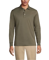 Lands' End Men's Long Sleeve Cotton Supima Polo Shirt