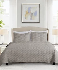 Videri Home Diamond Stitched Quilt Sets