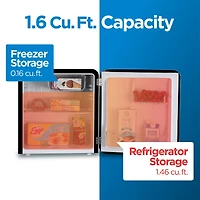 Commercial Cool 1.6 Cu. Ft. Retro Refrigerator,Black