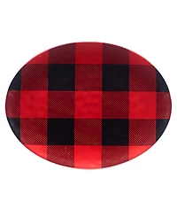 Certified International Buffalo Plaid 2 Piece Platter Set