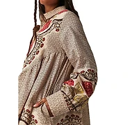 Free People Women's Smell The Roses Printed Babydoll Mini Dress