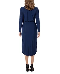 24seven Comfort Apparel Women's Long Sleeve Knee Length Dress