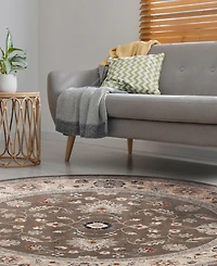Closeout! Km Home Poise Pse-7203 5'3" x 5'3" Round Area Rug