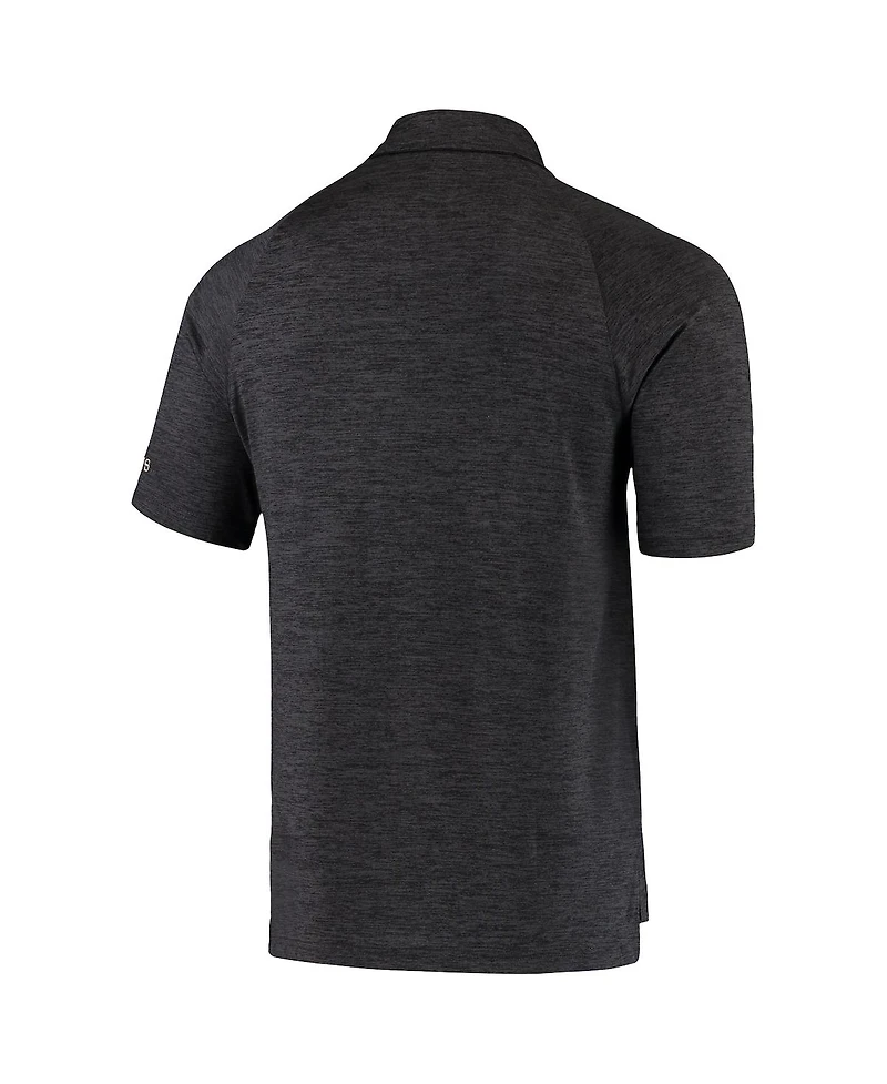 Men's Colosseum Heathered Black Ucf Knights Down Swing Polo Shirt