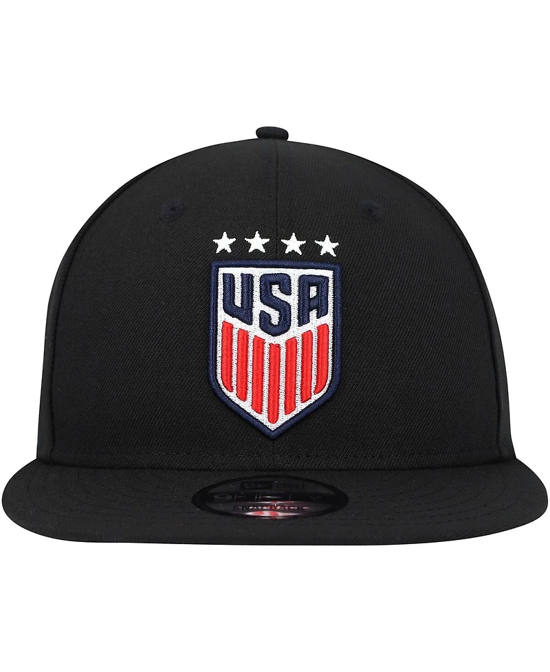 Men's New Era Black Uswnt Team Basic 9FIFTY Snapback Hat