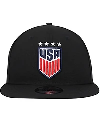 Men's New Era Black Uswnt Team Basic 9FIFTY Snapback Hat