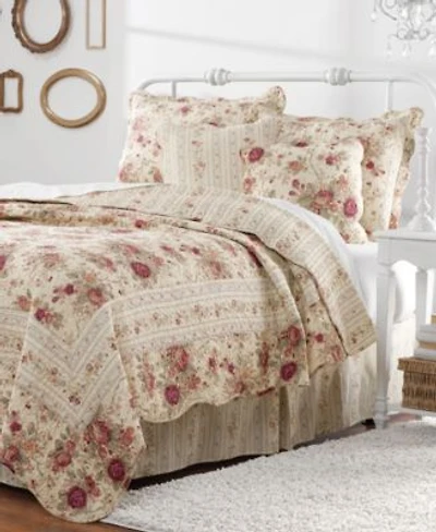 Greenland Home Fashions Antique Rose 100 Cotton Reversible 5 Pc. Quilt Sets