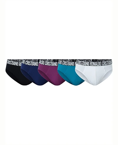 CR7 Men's Cotton Blend Briefs Travel Bag, Pack of 5