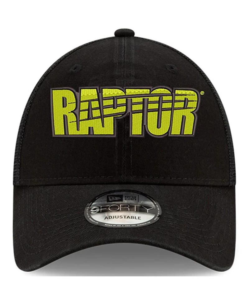 Men's New Era Black William Byron Raptor 9FORTY A-Frame Trucker Snapback Adjustable Hat