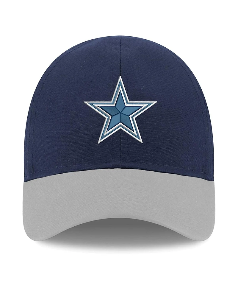 Infant Boys and Girls New Era Navy, Silver Dallas Cowboys My 1st 9TWENTY Adjustable Hat