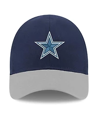 Infant Boys and Girls New Era Navy, Silver Dallas Cowboys My 1st 9TWENTY Adjustable Hat