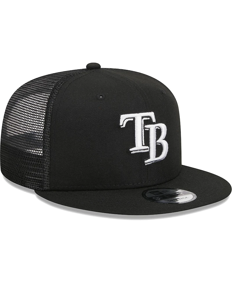 Men's New Era Black Tampa Bay Rays Trucker 9FIFTY Snapback Hat