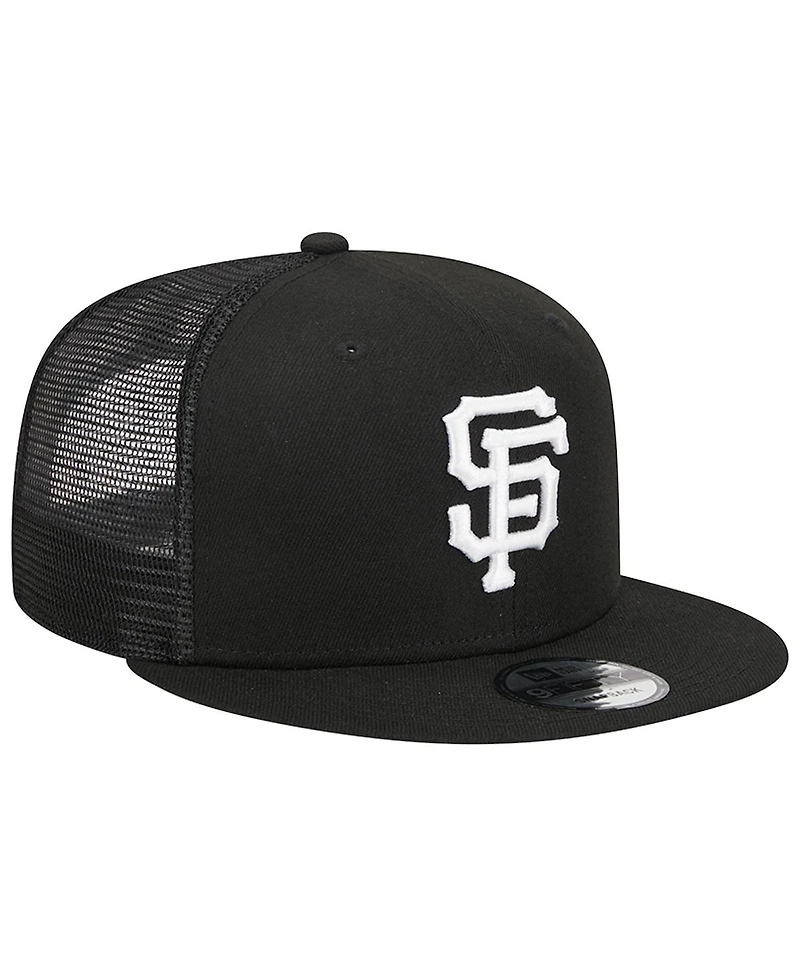 Men's New Era Black San Francisco Giants Trucker 9FIFTY Snapback Hat