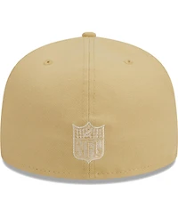 Men's New Era Khaki Los Angeles Rams Raffia Front 59FIFTY Fitted Hat