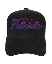 Big Boys and Girls Mitchell & Ness Black New England Patriots Times Up Precurved Trucker Adjustable Hat