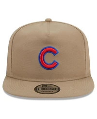 Men's New Era Khaki Chicago Cubs Golfer Adjustable Hat