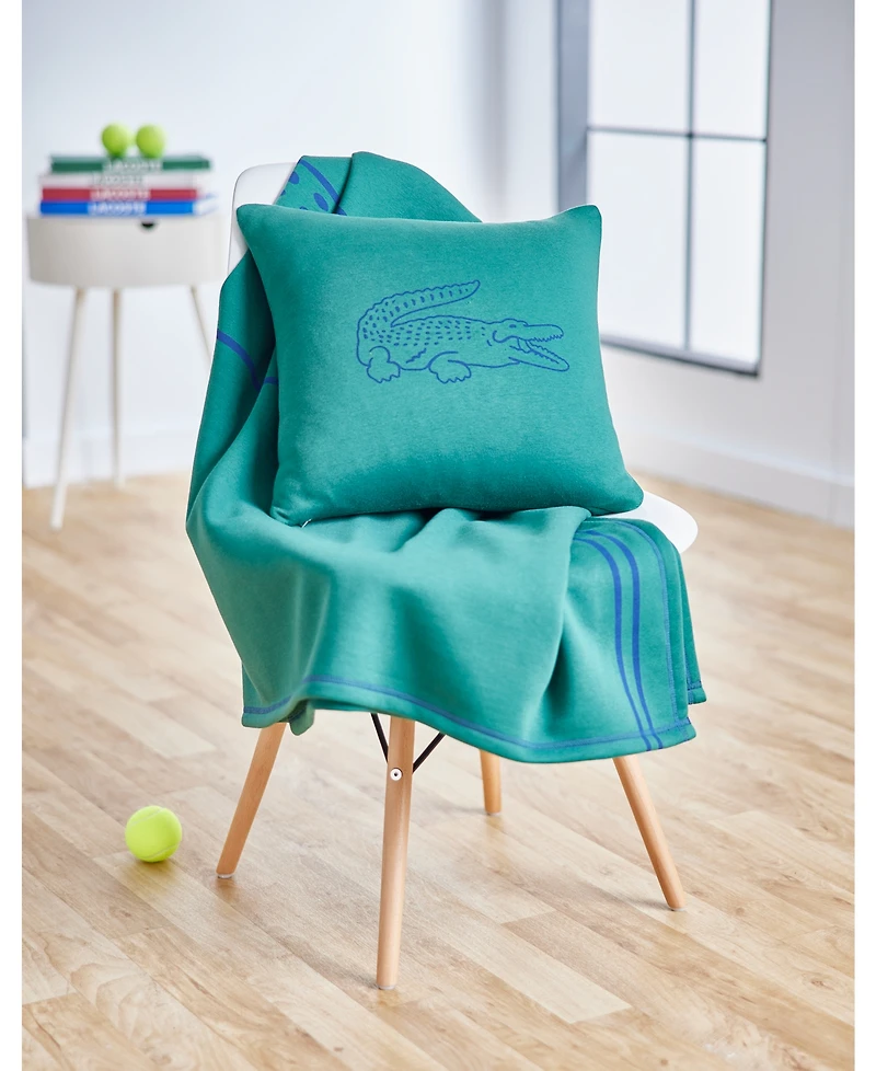 Lacoste Home Vintage-Like Croc Throw, 50" x 70"