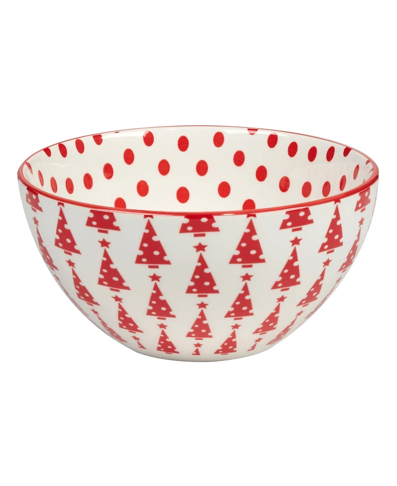 Certified International Peppermint Candy 30 oz All Purpose Bowls Set of 6, Service for 6