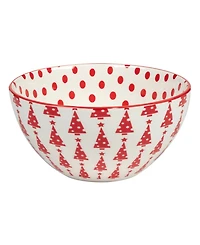 Certified International Peppermint Candy 30 oz All Purpose Bowls Set of 6, Service for 6